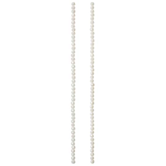 12 Pack: White Glass Round Beads, 3mm by Bead Landing™